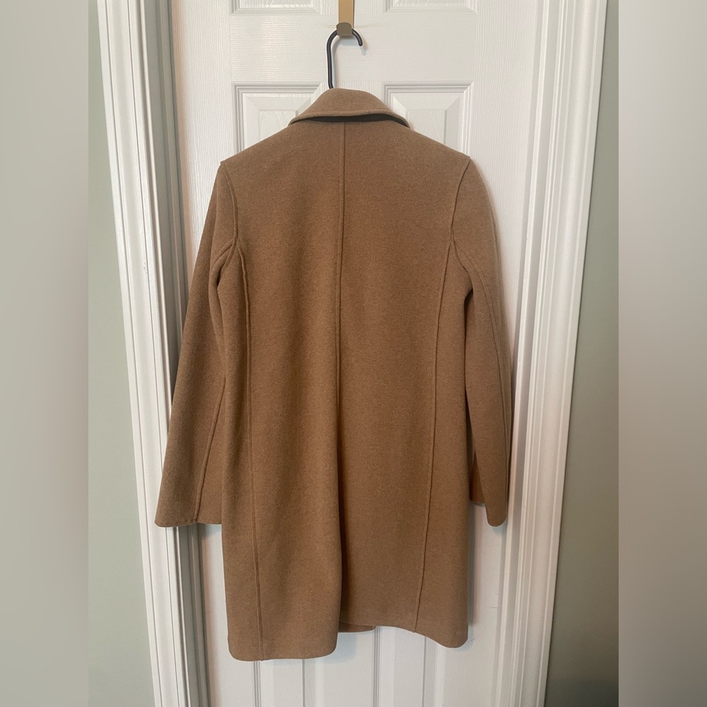 J. Crew Tan Boiled Wool Blend Top Coat - Picture 3 of 6